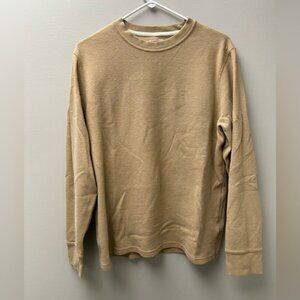 American Eagle Super Soft Fit Tan Waffleknit Long Sleeve